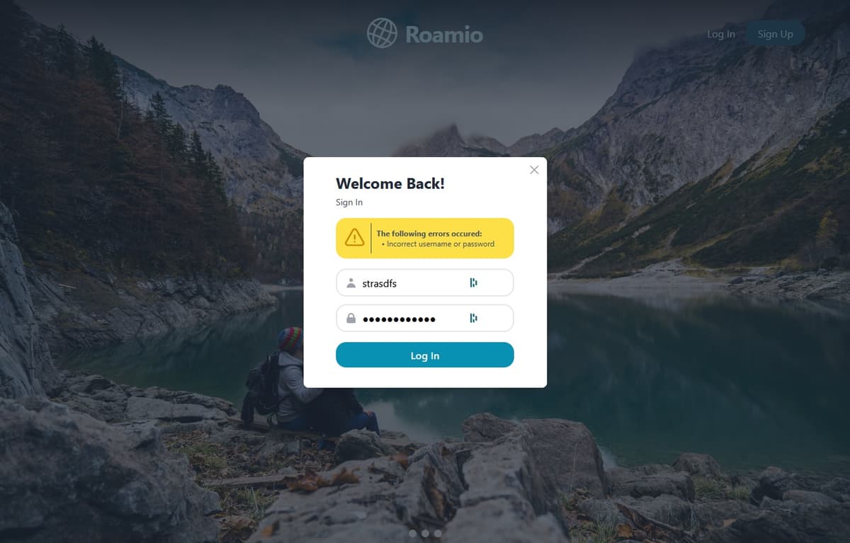 Roamio's Login Error